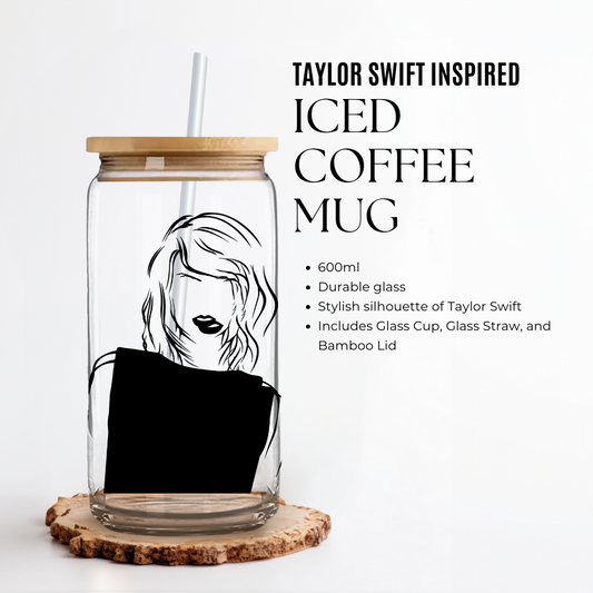 Taylor Swift Silhouette 600ml Iced Coffee Mug