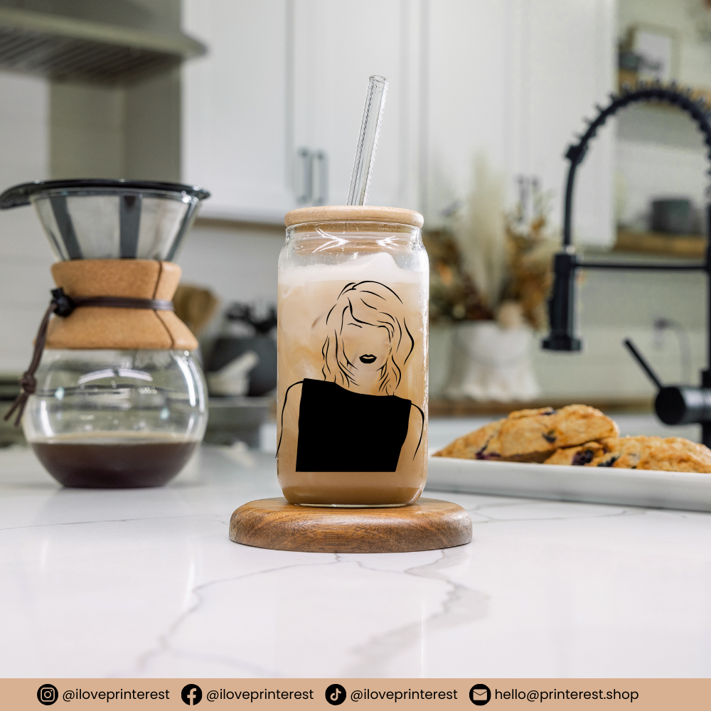 Taylor Swift Silhouette 600ml Iced Coffee Mug