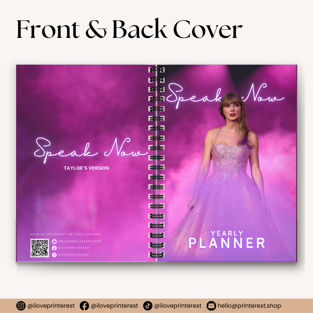 Taylor Swift Inspired Planner - Speak Now Edition